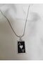 Black Ace of Cups Pendant with Steel Chain