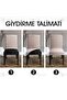 6-Piece Chair Cover Stone Color Lycra Washable - 4