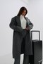 Oversize Stamp Coat with Double Breasted Collar and Button Detail - New Season 24W09004 - 6