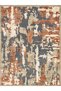 Alya Collection Gray Orange Abstract Patterned Woven Base Decorative Carpet Alya44 - 2