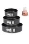 Round Metal Cake - 3 Pieces with Clamps, 24/26/28cm - 4
