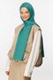 Mint Green Wave Pattern Silky Jacquard Shawl - 2