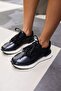 Nuna Women's Black Lace-Up Sneaker - 8