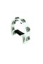 Double Bell Tambourine White 8 Inch White Cut-Away Plastic - 7