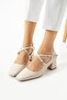 Women's Double Strap Block Heel Patent Leather Shoes