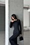 Long Sleeve Crew Neck Slim Fit Diver Maxi Dress - 5