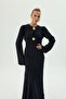 Fish Jacquard Evening Dress - Spanish Sleeve Design - 3