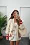 Women's Luxury Quality Bias Natural Color Pocket Cardigan
