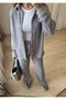 Women's Casual Wear Shirt Set - Escobar Cotton Knitted Fabric Gray Color