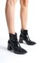 Shiny Patent Leather Heeled Zippered Design Casual Comfortable Women's Boots - 3