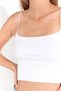 Basic Bustier Crop with White Colored String Straps - 3