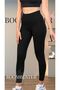 Women's High Waist Recovery Leggings Steel Knitted Interlock Fabric - 3