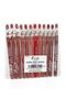 Rose 12-Piece, Thick, Matte Lip Liner Set with Sharpener