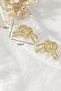 Gold Colored Women's Heart Knot Earrings - 2