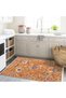 Pearl Collection Orange Theme Motif Ethnic Patterned Woven Base Vintage Decorative Carpet Inci48 - 3