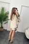 Women's Luxury Quality Bias Natural Color Pocket Cardigan - 5