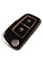 Nissan Qashqai Micra X-Trail Compatible Key Remote Case Cover Auto Keychain Black Gold - 4
