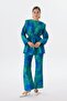 Jacquard Trousers Set - Belt Detailed - 2
