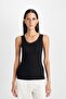 Fall in Love Round Neck Lace Detailed Ribbed Undershirt A9755Ax24Au