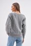 Women's Openwork Braided V-Neck Soft Cardigan Buttoned Knitwear Knitted New Season Trend - 8