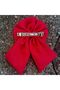 Red Patterned Buckle Set of 3 - 7