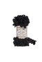 PUFFY HAND KNITTED BABY BLANKET KNITTING THREAD 60 BLACK
