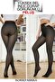 Imported Plush Inside Black Thin Socks Look Thermal Plush Panty Socks - 2