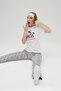 Licensed Printed Women's 100% Cotton Wide Leg Sweatpants-Pajama-Pants Roz-256/A - 5