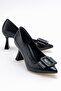 Women's Buckle Stiletto BLACK SKIN