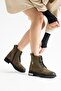 Khaki Nubuck Women's Boots - 4