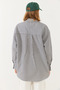 Women's Black Metallic Thread Striped Shirt Mbms021 60501021 - 7
