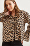 Women's Stone Black Bow Detail Leopard Premium Shirt Gml- 19001249 - 4