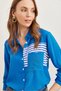 Women's Cobalt Blue Pocket Detailed Woven Viscose Shirt Gml- 19001080