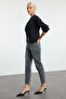 Siyah Yüksek Bel Mom Jeans TWOSS21JE0016 - 2