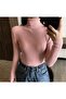 Pack of 4 Pink Beige Black White Cotton Turtleneck Raised Slimfit Turtleneck Sweater - 5