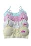 4-Piece Pastel Colors Dondeza Girls' Rope Strap Padded Ribbed Half Tank Top Bustier Training Bra - 2
