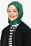Jade Checkerboard Pattern Silky Jacquard Shawl - 5