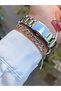 Steel Cord 3 Atm Waterproof Stone Motif Women's Wristwatch + Bracelet with Gift - 8