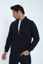 جاكيت طيار رجالي 100% قطن أزرق داكن اللون بسحاب - 7
