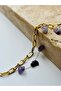 Natural Stone Bracelet with Steel Chain