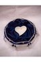 Navy Blue Silver Tasseled 2-Piece Henna Basket - for Engagement and Wedding - 3