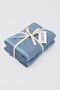 50X90 Towel Set of 2 Striped and Plain Soft Colorful Jacquard with High Water Absorption Ability (Rauna)