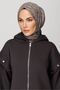 Gray Checkerboard Pattern Silky Jacquard Shawl - 2