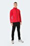 Orra in Men's Zippered Stand Collar Pocketed Red Tracksuit Set - 7
