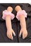 Baby Gemma Organza Ruffle Girls Long Gloves Bebe Pink - 7