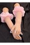Baby Gemma Organza Ruffle Girls Long Gloves Bebe Pink - 3