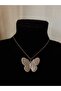 Pearl Look Butterfly Chain Necklace Y2K - 3