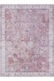 Lina Collection Antique Look Pink Patterned Woven Base Modern Decorative Carpet Lina06 - 5