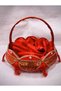 2-Piece Red to Gold Tassel Henna Basket - for Engagement and Wedding - 2