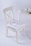 Beta White Fluffy Chair Cushion with Laces 40X40Cm